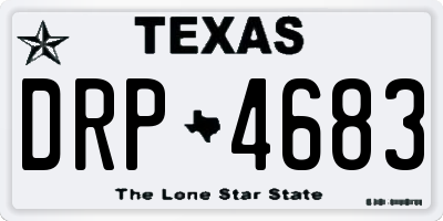 TX license plate DRP4683