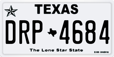 TX license plate DRP4684