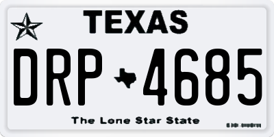 TX license plate DRP4685