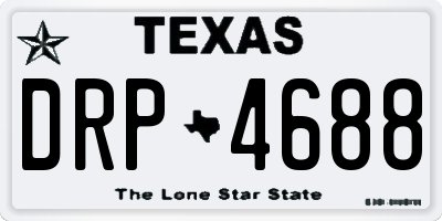 TX license plate DRP4688