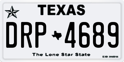 TX license plate DRP4689