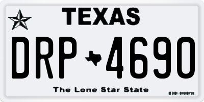 TX license plate DRP4690