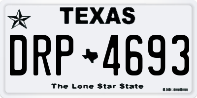 TX license plate DRP4693