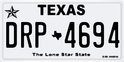 TX license plate DRP4694