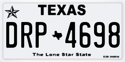 TX license plate DRP4698