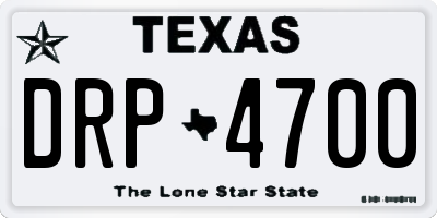 TX license plate DRP4700
