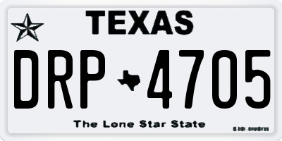 TX license plate DRP4705