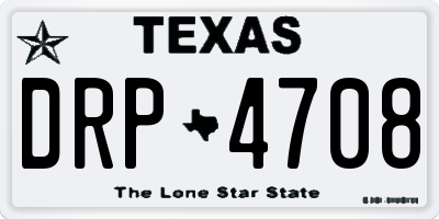 TX license plate DRP4708
