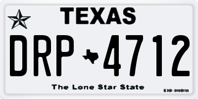 TX license plate DRP4712