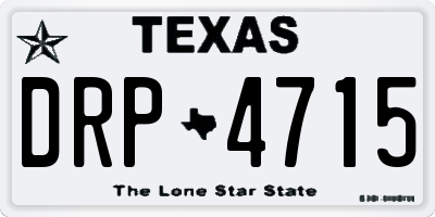 TX license plate DRP4715