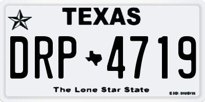 TX license plate DRP4719