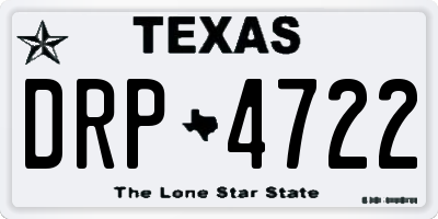 TX license plate DRP4722