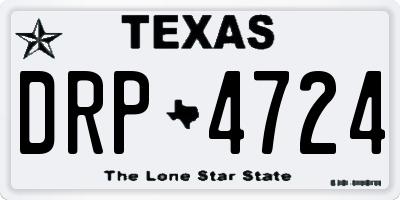TX license plate DRP4724