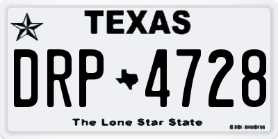 TX license plate DRP4728