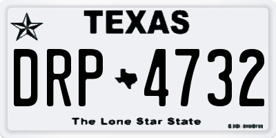 TX license plate DRP4732