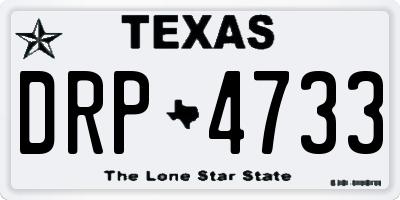 TX license plate DRP4733