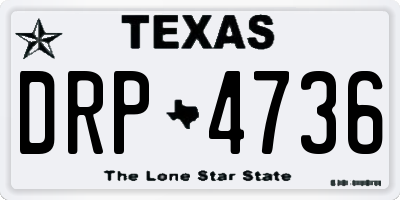 TX license plate DRP4736