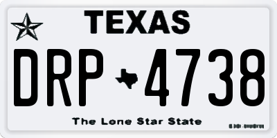 TX license plate DRP4738