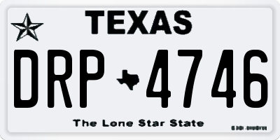 TX license plate DRP4746