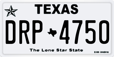 TX license plate DRP4750
