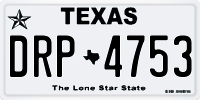 TX license plate DRP4753
