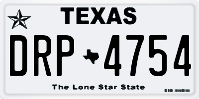 TX license plate DRP4754