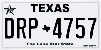 TX license plate DRP4757