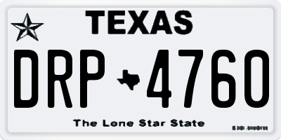 TX license plate DRP4760