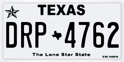 TX license plate DRP4762