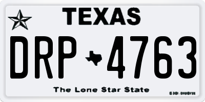 TX license plate DRP4763