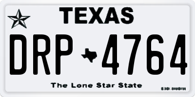 TX license plate DRP4764
