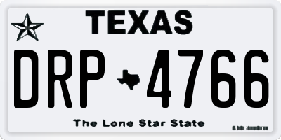 TX license plate DRP4766