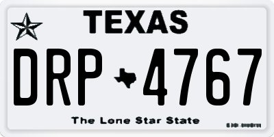 TX license plate DRP4767