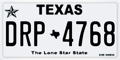 TX license plate DRP4768