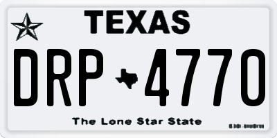 TX license plate DRP4770