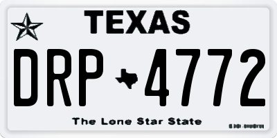 TX license plate DRP4772