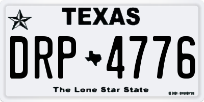 TX license plate DRP4776