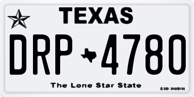TX license plate DRP4780