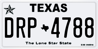 TX license plate DRP4788