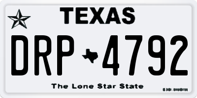 TX license plate DRP4792