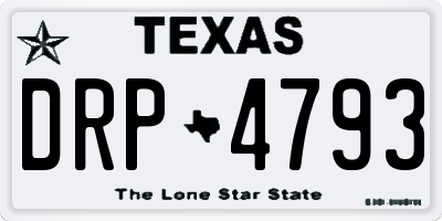 TX license plate DRP4793