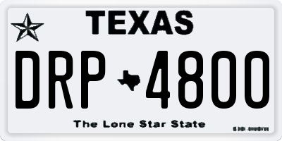 TX license plate DRP4800