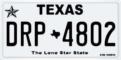 TX license plate DRP4802