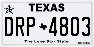 TX license plate DRP4803