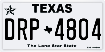 TX license plate DRP4804