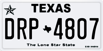 TX license plate DRP4807