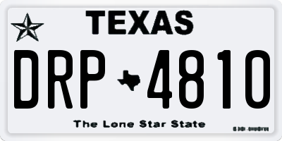 TX license plate DRP4810
