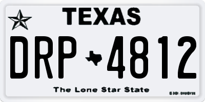 TX license plate DRP4812