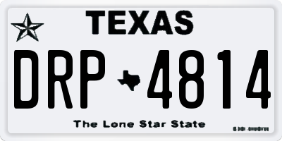 TX license plate DRP4814