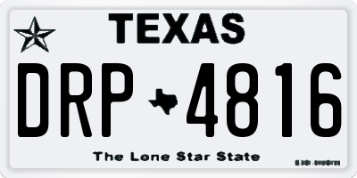 TX license plate DRP4816